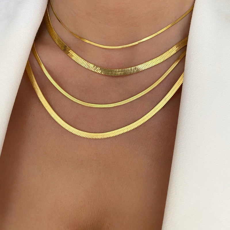 Unisex Snake Chain Women Necklace