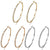 Rhinestone Large Circle Earrings Big Hoop Earrings