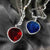 Red Blue Heart Love Pendant Necklace